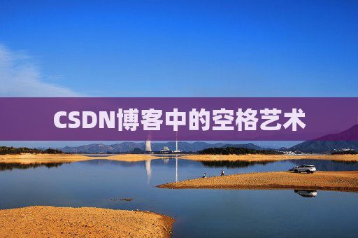 CSDN博客中的空格艺术